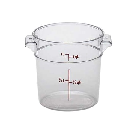 Food Storage Round 18 Qt Clear Polycarbonate